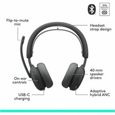 Logitech Zone Wireless Headset Hybrid ANC USB...