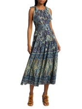 ULLA JOHNSON ESSIE DRESS PATCHWORK DRESS PORTOFINO PRINT SIZE 2
