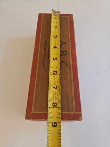 Antica vetrina in legno ABC chewing gum negozio sapore menta piperita Lundy's Inc - Foto 9 di 12