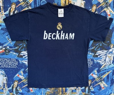 2005 adidas Real Madrid David Beckham #23 Men's Navy Blue  Soccer Shirt, Size S