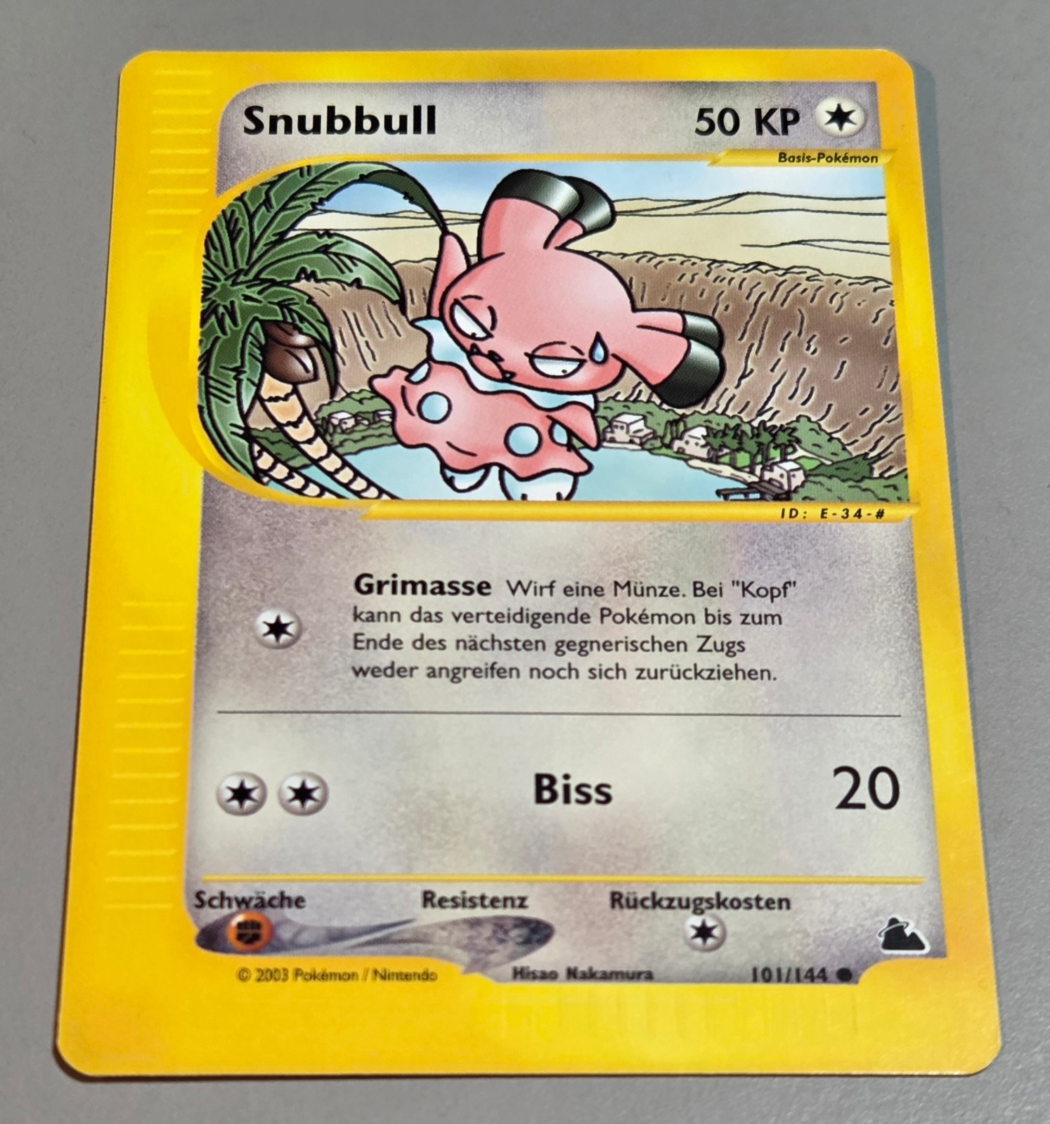 Snubbull # 101/144 Common Skyridge 2003 Pokemon Deutsch Near Mint Vintage