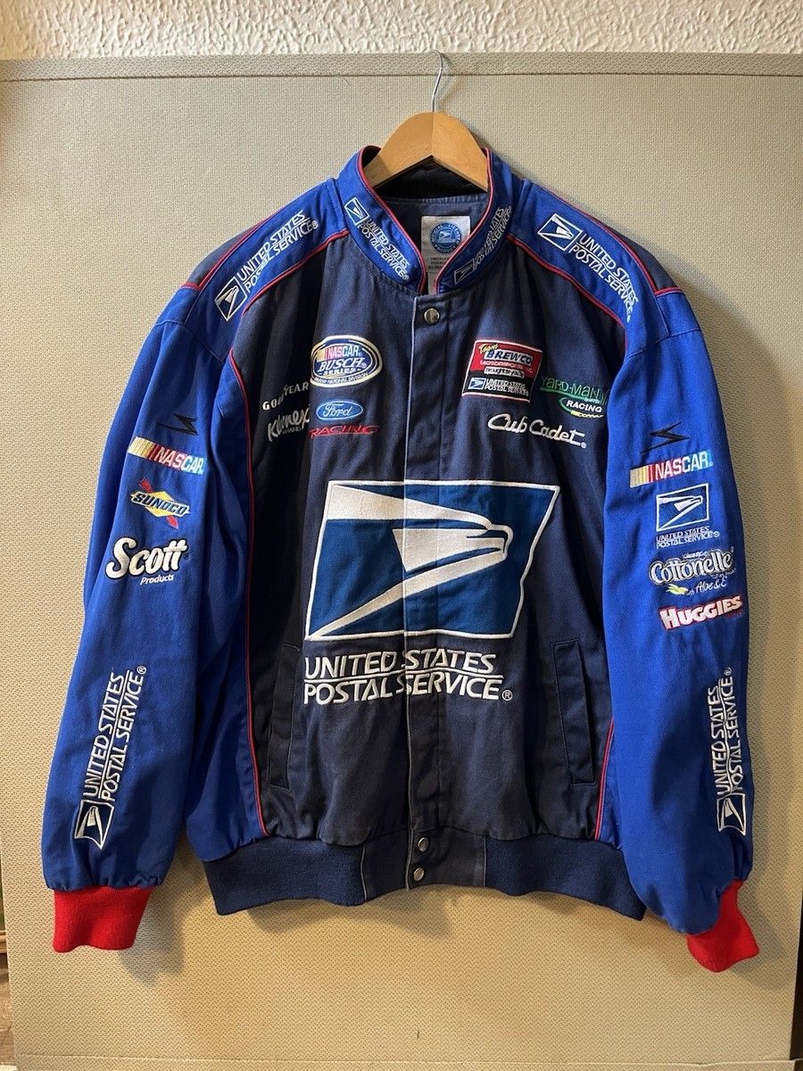 NASCAR Vintage United States Postal Service Racing Jacket Size XL