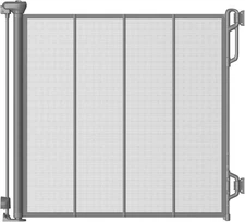 Reinforced Retractable Baby Gate 33.5" Tall Extends to 45" Wide #R010