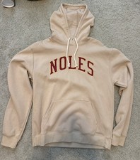 Florida State Seminoles Sweatshirt Hoodie Mens L Beige Football Noles