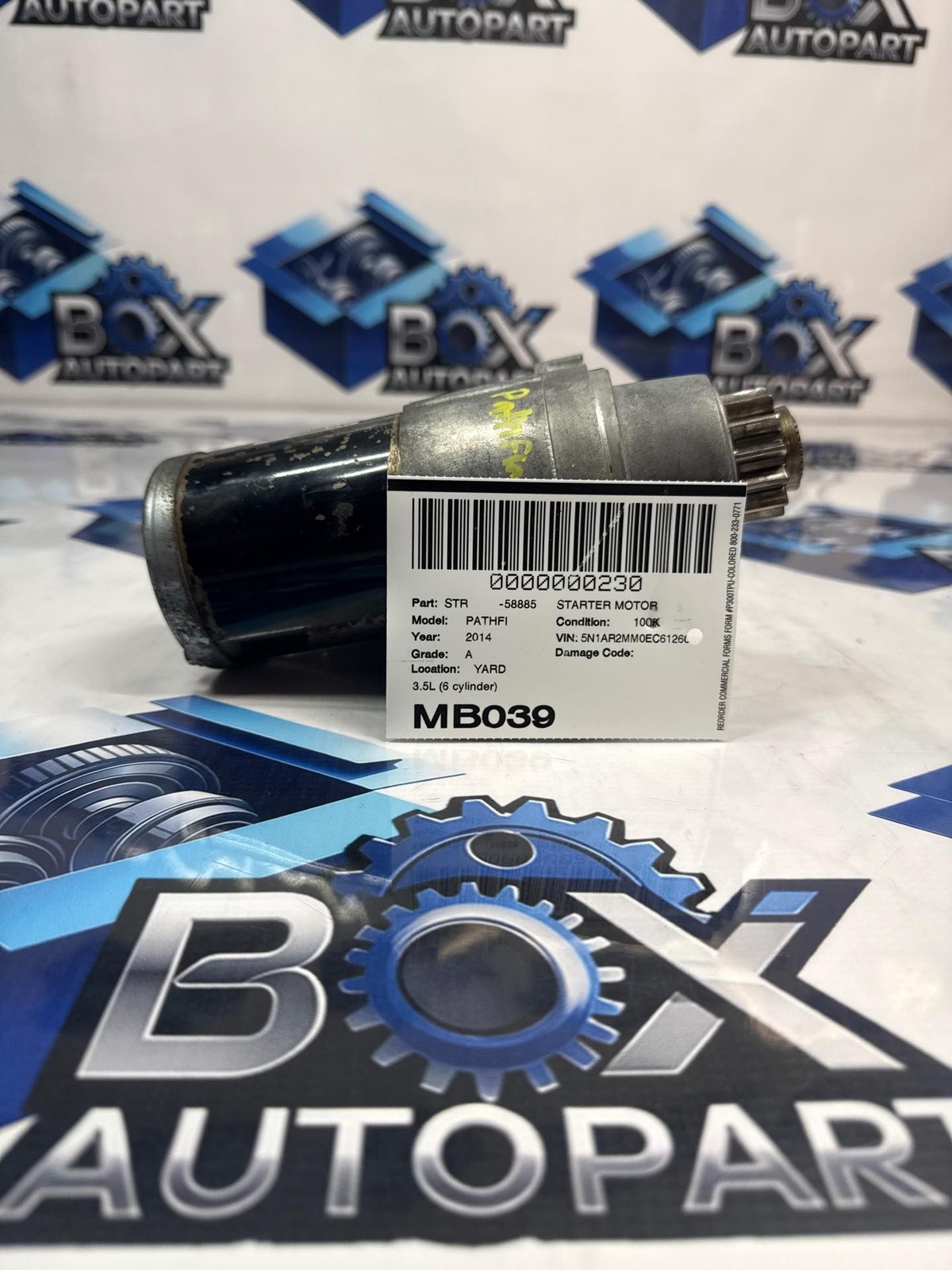 2013-2018 NISSAN PATHFINDER Starter Motor OEM 2330MJA12ARW