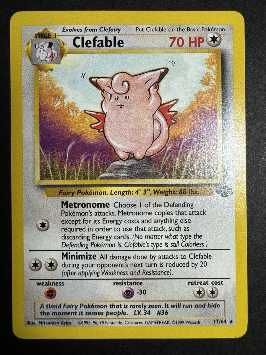 Pokemon Clefable 17/64 Jungle Non-Holo Rare Card NM | eBay