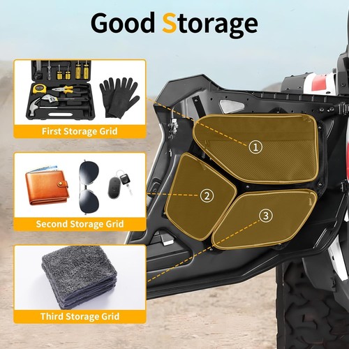 Rear Door Bag for Polaris RZR, UTV Storage Side Tool Bags, 2024/25 Polaris - Picture 2 of 3