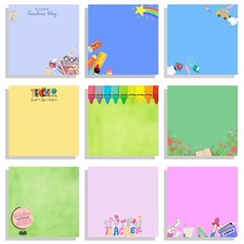 9 Pads Cute Sticky Notes Set, 3" x 3" Stick Notepads, Funny Sticky Notes Set,...