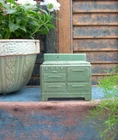 Small Antique Tin Toy Stove New Green Milk Paint