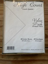 NEW HIGH COUNT VALUE PACK BOXED STATIONERY SET 80 LETTER SHEETS 40 ENVELOPES