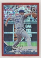 2019 Donruss Optic Rated Rookies Red Pandora Prizm 1/99 Caleb Ferguson #62 0q3