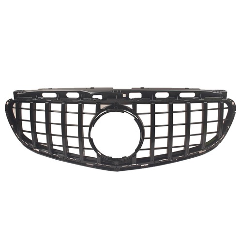 FOR MERCEDES E-CLASS W212 14-16 FRONT GRILLE GLOSS BLACK PANAMERICANA GTR STYLE - Picture 6 of 15