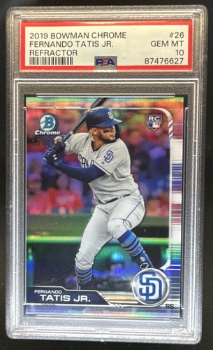 2019 Bowman Chrome Fernando Tatis Jr. Refractor Rookie RC #/499 Padres PSA 10
