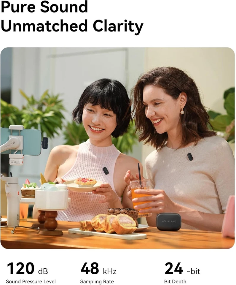 Hollyland Lark A1 Wireless Mini Microphone for iPhone & Android, 48kHz/24-bit - Image 2 of 4