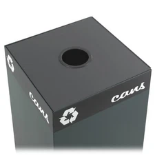 Safco Public Square Container Lid - Round - Steel - 1 Each - Black (2988BL)