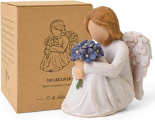 Forget Me Not Angel Figurines Statue, Miscarriage Gifts for Mothers, Sympathy Gi