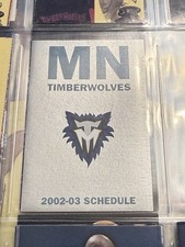 2002-03 Minnesota Timberwolves Pocket Schedule Pepsi NBA Basketball