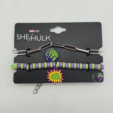 Marvel Studio Comics She-Hulk Charm Set of 2 Bracelets New MIP 2022