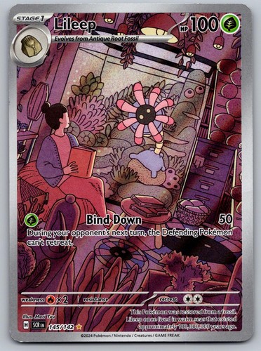 Lileep 145/142 Illustration Rare Stellar Crown Pokemon Holo Near Mint