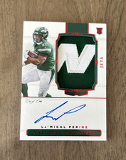 2020 National Treasures La’Mical Perine - Rookie Patch Auto RPA - True 1/1 Jets