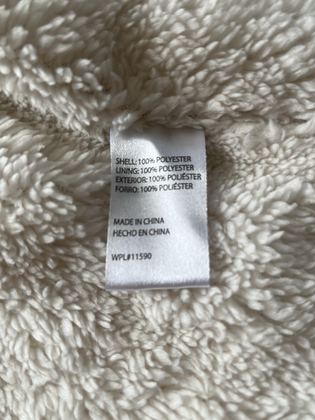 Original Weatherproof Small Soft Cream Sherpa Fleece Hooded Zip Up Vest Boho