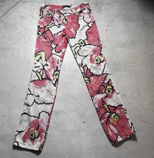 roberto cavalli woman flowers pants flora print luxury woman size 27-28 s-m
