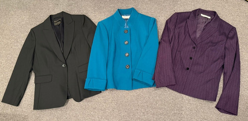Tahari Arthur S. Levine 3 Jacket LOT Sz 10 Blazer Stretch Suit