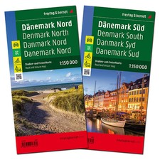 Dänemark Nord und Süd, Straßenkarten-Set 1:150.000, freytag & berndt | Deutsch