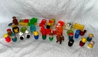 VINTAGE FISHER PRICE WOOD PLASTIC LITTLE PEOPLE FIGURES ANIMAL VEHICLES TOY LOT