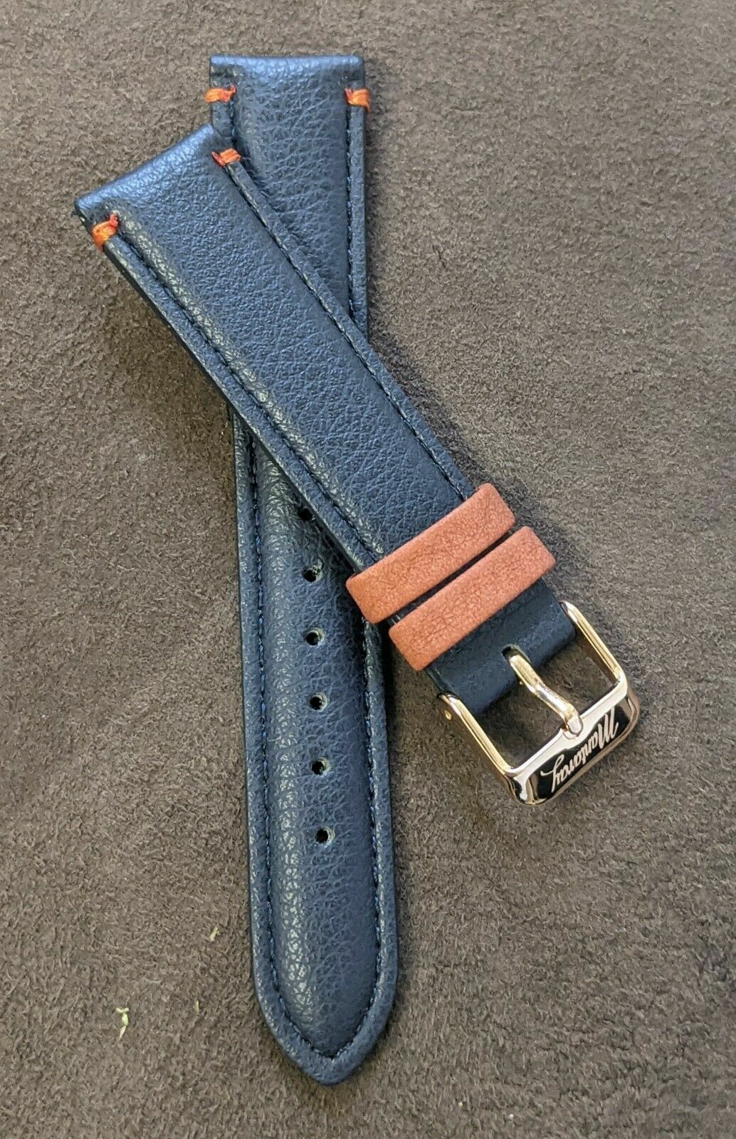 18mm Padded Faux Leather Mantaray Ladies Replacement Watch Straps Rose