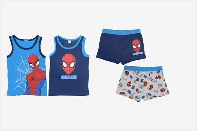 Spiderman Boxershorts 2er Set Unterhemden 2er Set Größe: 110/116 122/128 134/140