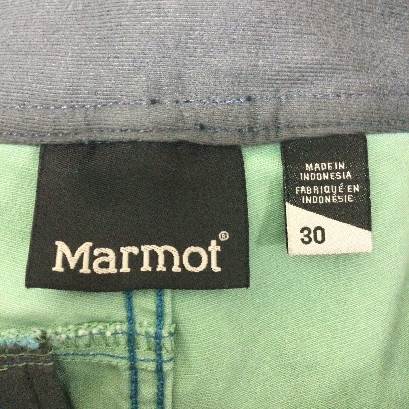 Marmot Northsyde Mens Cotton Blend Shorts Zip Pockets Shorts Blue Green