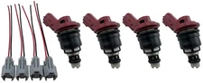 4 Pcs 850CC Side Feed Fuel Injectors FOR WRX IMPREZA STI EJ20 EJ25 E85 fits JECS