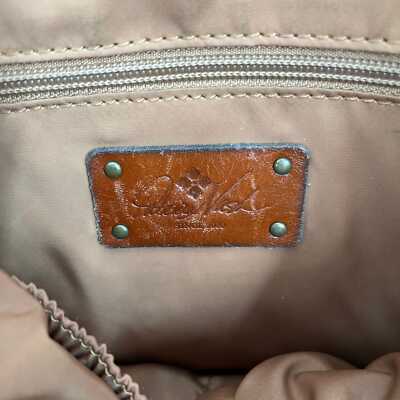 Patricia Nash Tan Floral Canvas & Leather Backpack | Gold Hardware Patricia Nash Tan Floral Canvas & Leather Backpack | Gold  main image 3
