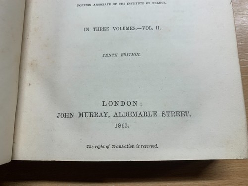 RARE 1863 "CONSTITUTIONAL HISTORY OF ENGLAND" H HALLAM VOL 3 ANTIQUE BOOK (P5) - Picture 5 of 16