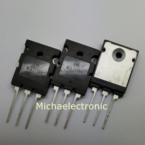 Lot De 2 Transistors MJL21193 – TO-3PL, 16A, Puissance Complémentaire Silicium
