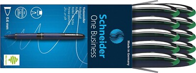 Schneider One Business Rollerball Pen, Box of 10, Green ink