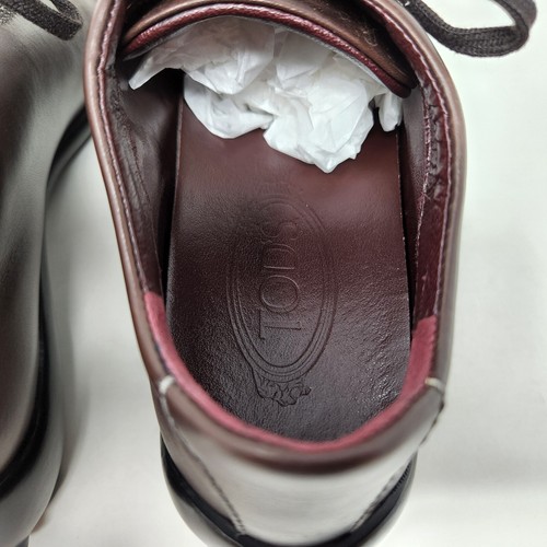 TODS BROWN LEATHER DRIVERS CASUAL LACE UP BICYCLE TOE OXFORDS WOMENS EU 37 US 7 - Picture 4 of 7