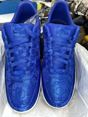 Nike Air Force 1 x Fragment Design x CLOT Blue CJ5290 400 Size 10