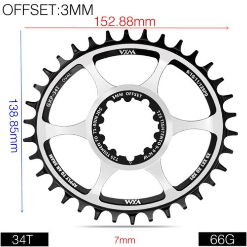Unique Inclination Angle Bike Disc Sprocket for GXP Cranks 32T/34T/36T - Picture 1 of 5