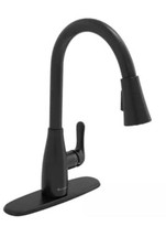 Glacier Bay McKenna TurboSpray Pull-Down Sprayer Kitchen Faucet, Matte Black  