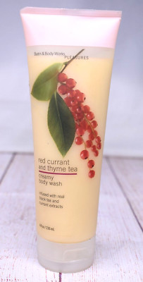 Bath & Body Works Pleasures Red Currant and Thyme Tea Creamy Body Wash 8 oz NEW