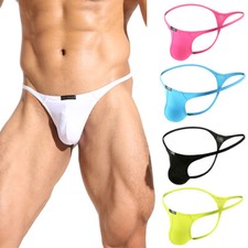 Mens G-String Thong Pouch Panties Micro Bikini T-back Underwear Bikini Briefs 