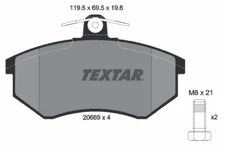Textar 2066921 brake pad set, disc brake for Audi, Cherry, JAC, Rely, Rich, Zhonghua
