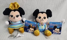 Disney Parks 50th Anniversary Mickey  Minnie Mouse Wishables Plush Set.