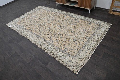 Oushak 5x9,Turkish Rug,vintage,anatolian,ORANGE,kilim,Bohemian,handmade,wool