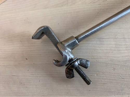 LUDWIG 20er 30er Vintage Beckenhalterung Aufhänger Halter Arm Hoop Klemme Teil Pfostenfallen Ära - Bild 2 von 6