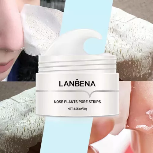 LANBENA Blackhead Remover Cream Kit Peel Off Mask for Nose Face 60Pcs Pore Strip - Picture 7 of 12