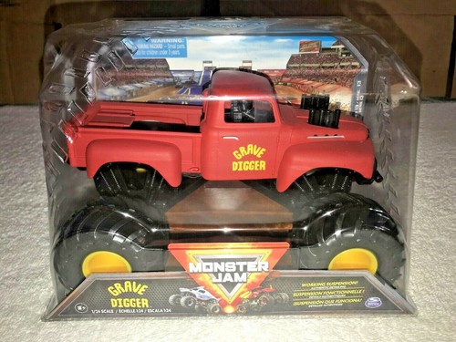 2022 MONSTER JAM GRAVE DIGGER RED 1:24 SCALE **NEW** - Picture 2 of 8
