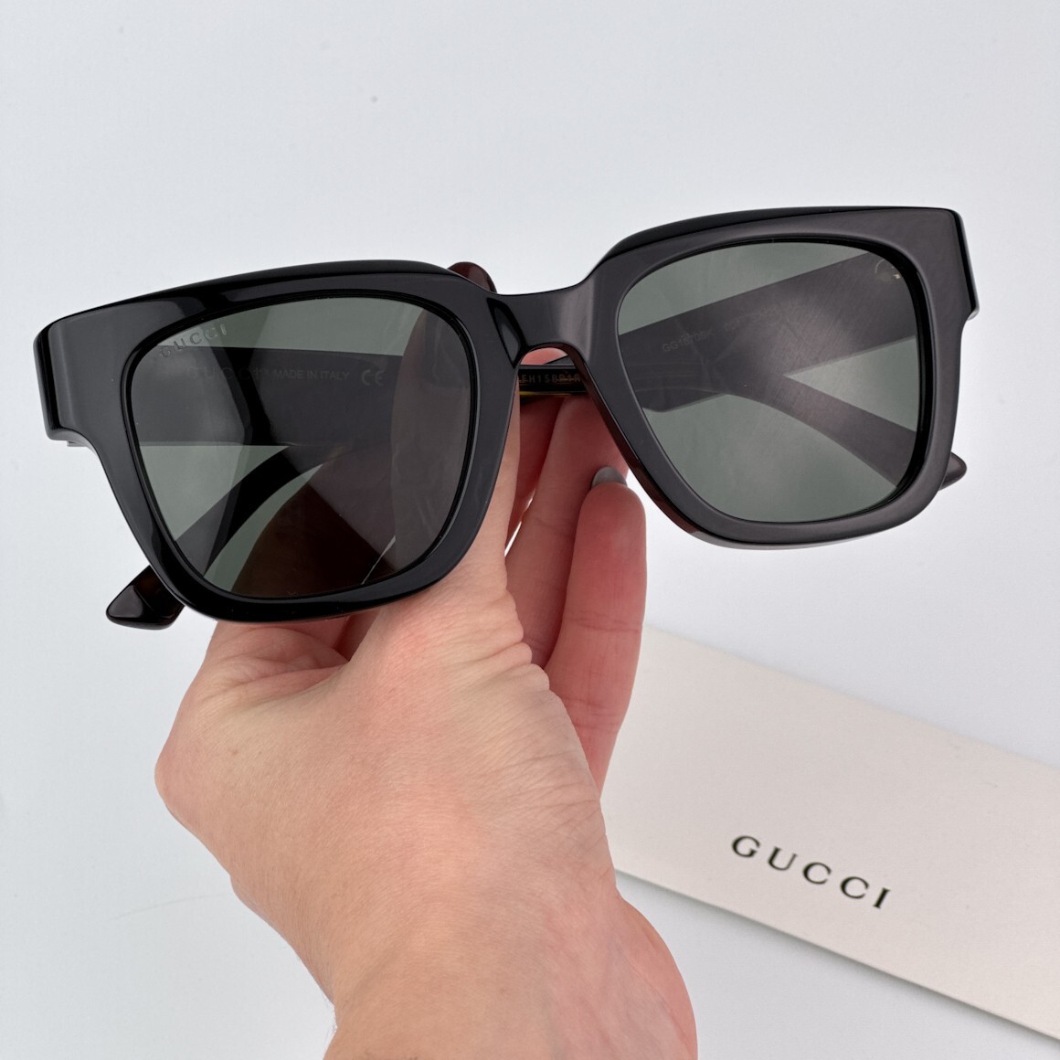 Gucci Women Sunglasses Black Havana Grey Square GG1670SK 001